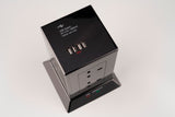 8 Way Tower Socket with Surge and USB (4800mA) - Black