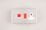 Metal Clad - ASTA 45A DP Cooker Switch & 13A Switched Socket