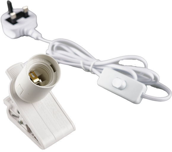 WK Electrical - Edison E27 Clip-on Light Fitting Lights (Pack of 2)