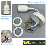 E27 Ceiling Pendant Set 6"cable (Pack in 8)