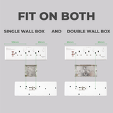 Convertor Socket 1G/2G To 3-Gang 13A with USB A+C (40W PD3.0)