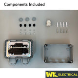 IP66 WaterProof 13A 2Gang Switched Socket with USB Type A and Type C (PD3.0 20W) With 3M Cable