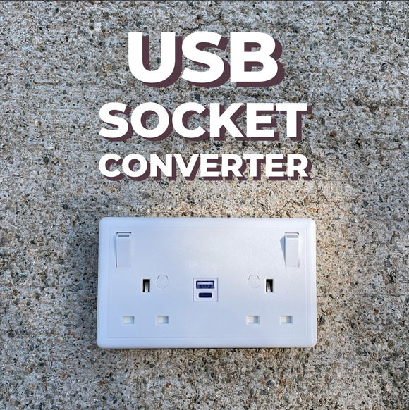 Convertor Socket 1G To 2-Gang 13A with USB A+C (20W PD3.0)