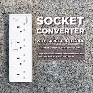 Convertor Socket 1G/2G To 4-Gang 13A