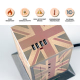 8 Way Tower Socket with Surge and USB (4800mA) - Vintage Union Jack