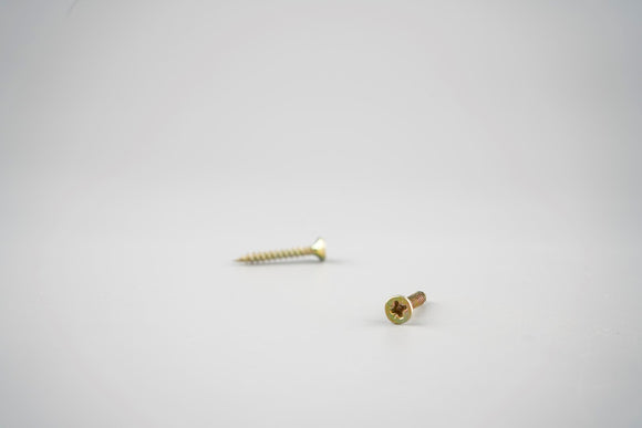 Chipboard Screws - Double countersunk 4.0mm x 30 - Zinc/yellow -waxed (Pack of 200)