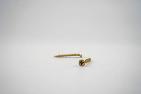 Chipboard Screws - Double countersunk 4.5mm x 40 - Zinc/yellow -waxed (Pack of 200)