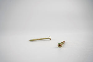 Chipboard Screws - Double countersunk 4.5mm x 50 - Zinc/yellow -waxed (Pack of 200)