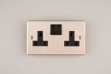 Stainless Steel - ASTA 13A 2Gang SP Switched Socket
