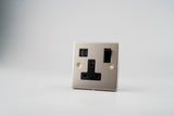 Stainless Steel - 13A 1Gang Switched USB Socket (2400mA)