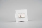 Glass Screwless - 3Gang 10AX 2-way Switch- WHITE