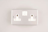 Metal Clad - ASTA 13A Twin Switched Socket - Double Pole