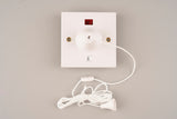45A Double Pole Ceiling Switch White