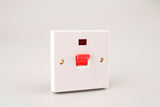 ASTA 1-Gang 45A Double Pole Switch with Neon White