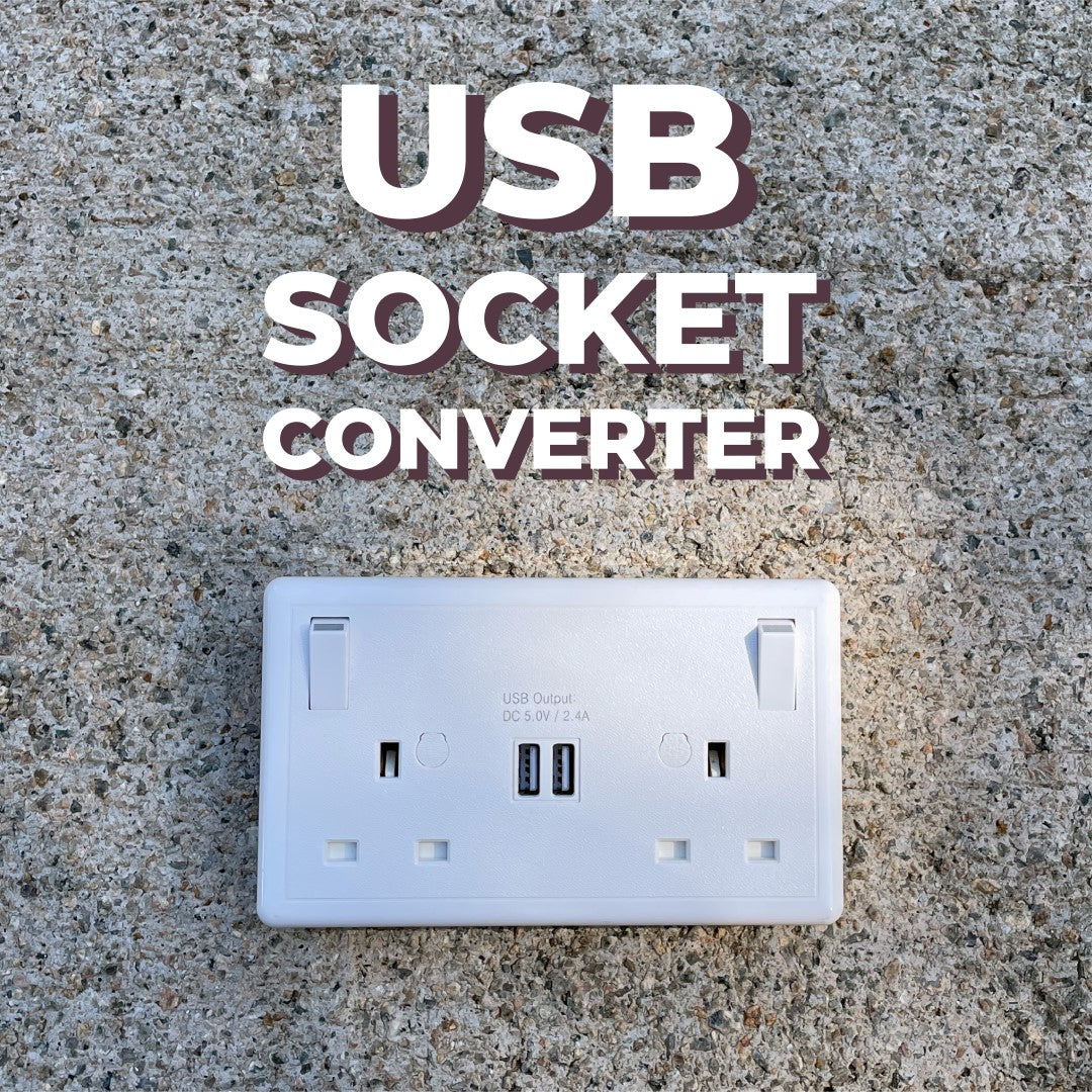 Conversion Socket Usb Convertor Socket 1G To 2-Gang 13A with USB (2400mA) – Surya Tech Limited