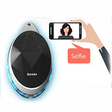 SHABA -  Diamond wearable selfie wearable Bluetooth speaker with LED light effect (BLACK)