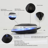 SHABA -  Diamond wearable selfie wearable Bluetooth speaker with LED light effect (WHITE)