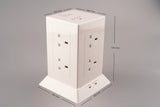 8 Way Tower Socket with Surge and USB (4800mA) - White